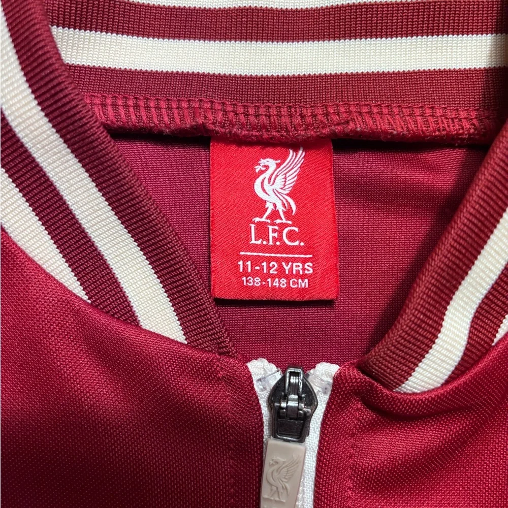 Red Liverpool Soccer Zip-Up Track Jacket Boys or Girls 10 Excellent Condition